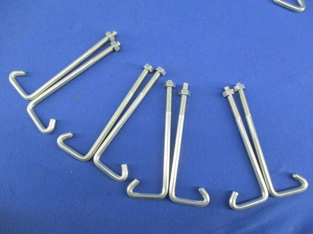 カバークランプ用フックボルト(ステンレス)(11対入)(7対ナット不足) S-FB-CVCS