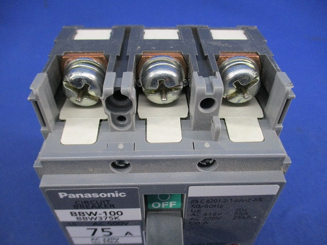 サーキットブレーカ 3P75A BBW-100 BBW375K
