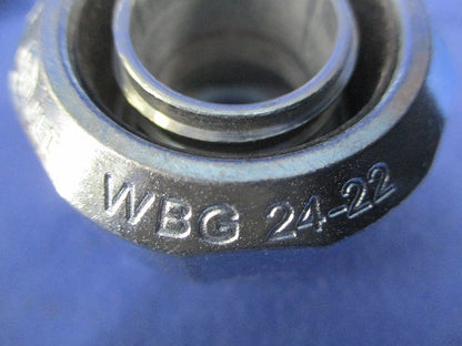 電線管ねじ付 ビニル被覆可とう管用コネクタ(5個入) WBG24-22