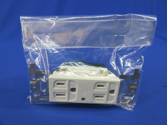フルカラー医用埋込アース付ダブルコンセント WN13185K
