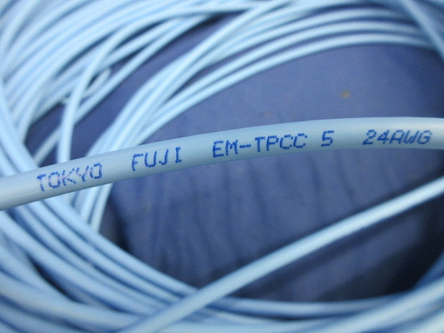 スーパーコイル0.5mm×4P(Cat5e)(67m)(薄青) EM-TPCC5
