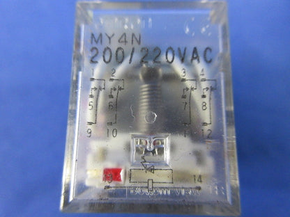 ミニパワーリレー(200/220VAC) 表面接続ソケットセット MY4N+PYF14A