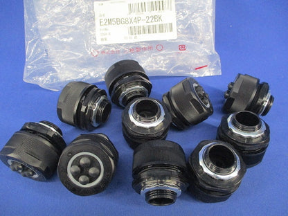樹脂製マルチコネクタ E2型φ24(黒)(10個入) E2M5BG8X4P-22BK