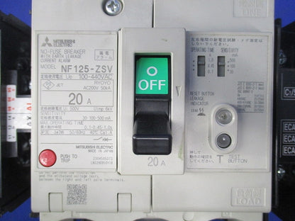 漏電アラーム付遮断器3P3E20A NF125-ZSV
