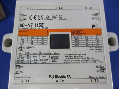電磁接触器DC100-120V SC-N7(152)