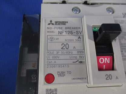 ノーヒューズ遮断器3P20A NF125-SV