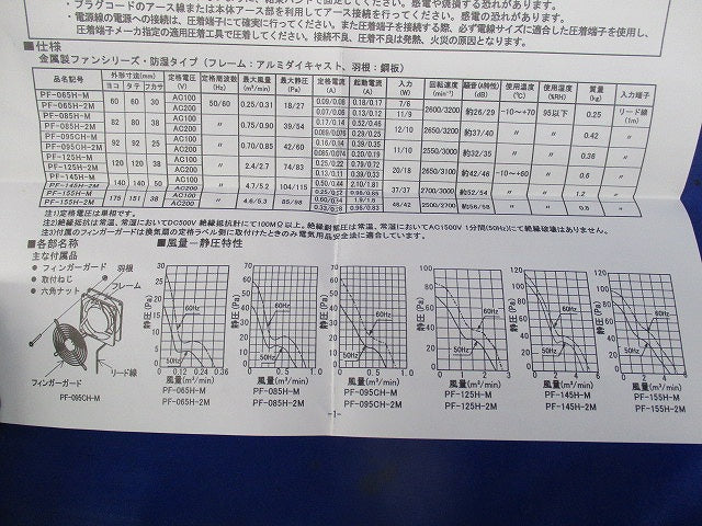 盤用換気扇(パネルファン) PF-145H-2M