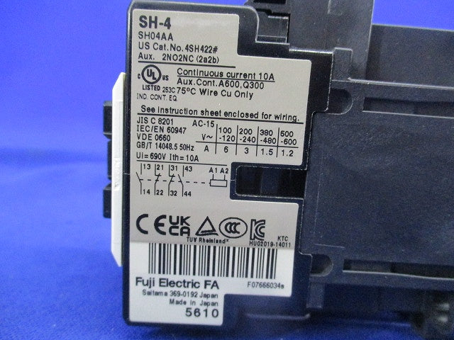 標準形補助継電器100V SH-4