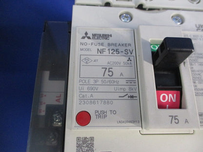 ノーヒューズ遮断器3P75A NF125-SV