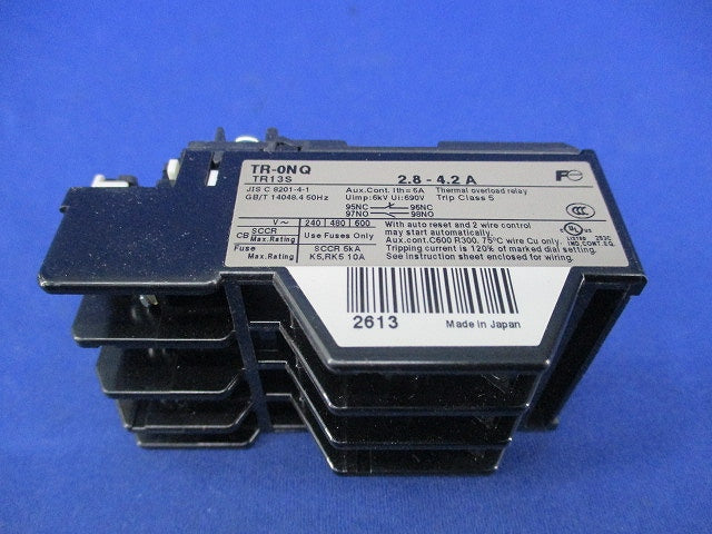 電磁開閉用サーマルリレー TR-0NQ TR13S