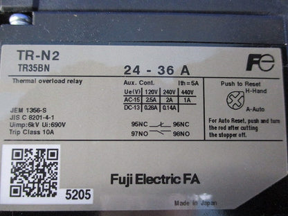 サーマルリレー24-36A TR-N2 TR35BN