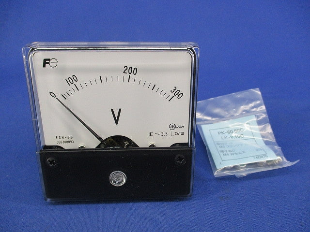 角形交流電圧計0-300V FSN-80