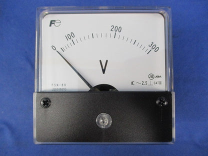 角形交流電圧計0-300V FSN-80