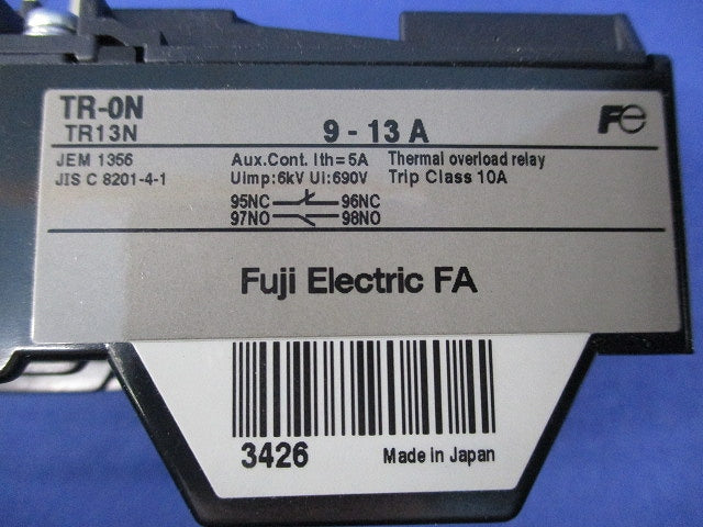 標準形サーマルリレー 9-13A TR-0N