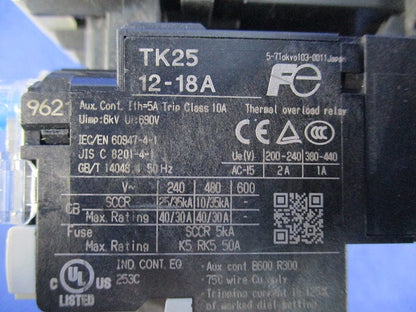 電磁開閉器200V SK18A+TK25