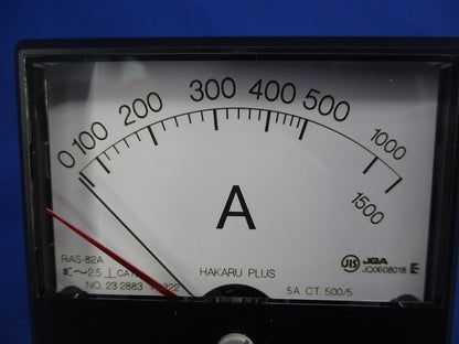 交流電流計 0-500-1500A 500/5A RAS-82A