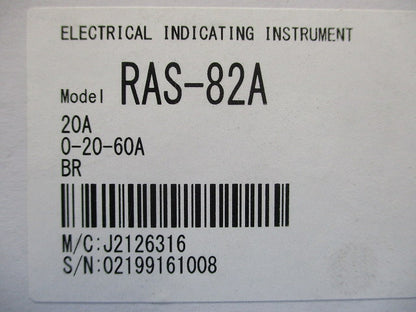 交流電流系 20A 0-20-60A RAS-82A