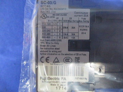 電磁開閉器 DC100V SC-03/G