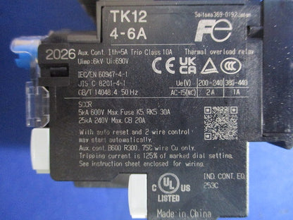電磁開閉器 200V 4-6A 1ｂ SK06AW-201K004