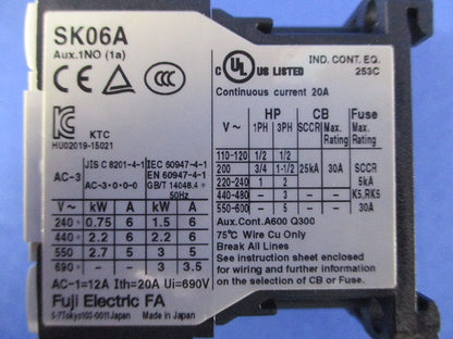 電磁接触器 380-400V50Hz 400V-440V60Hz SK06A-410