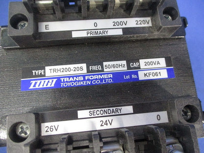 単相複巻トランス TRH200-20S