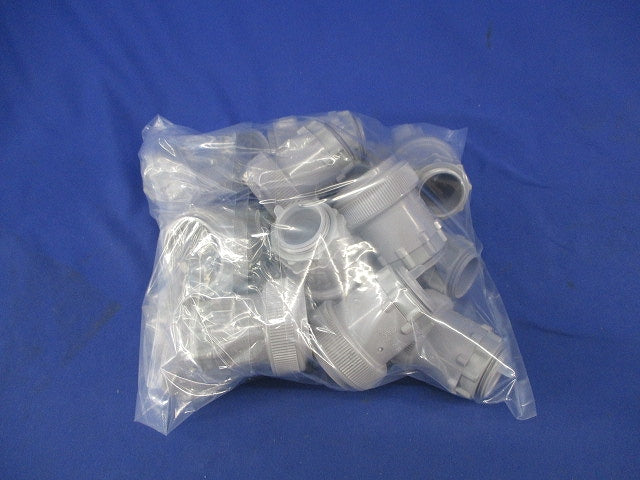 PF管用コネクタ(ワンタッチ型)(19個入)(グレー) FPK-28Y