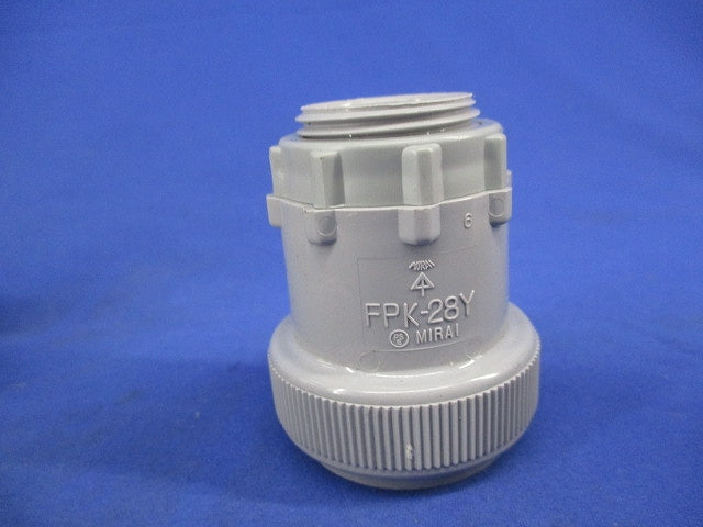 PF管用コネクタ(ワンタッチ型)(19個入)(グレー) FPK-28Y