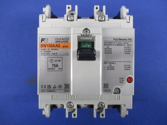 オートブレーカ 3P75A MAXAC400V BW100AAG-3P75A