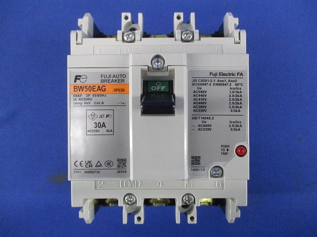 オートブレーカ 3P30A MAXAC500V BW100AAG-3P30A