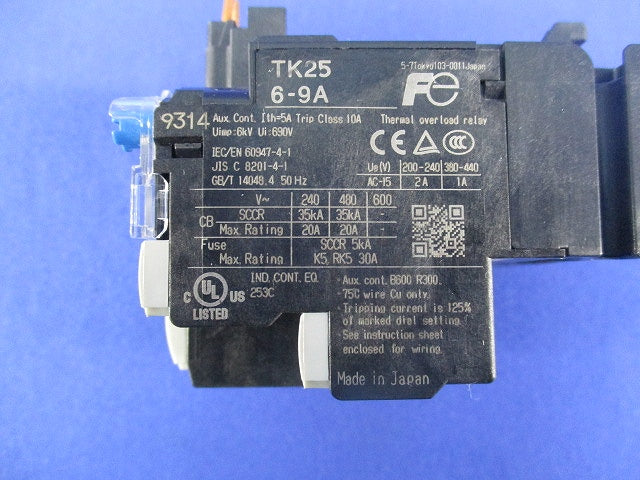 サーマルリレー 6-9A TK25