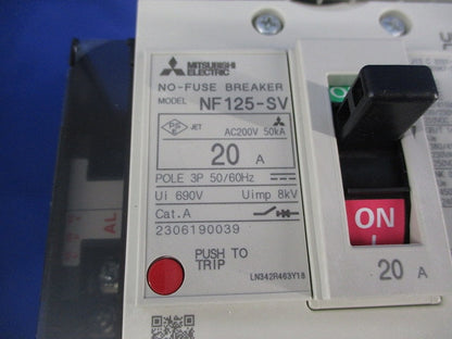 漏電アラーム付遮断器3P20A NF125-ZSV