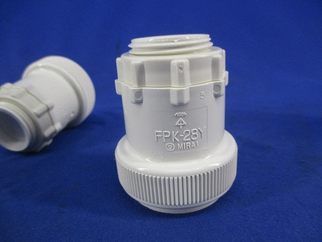 PF管用コネクタ(ワンタッチ型)(8個入)(ミルキーホワイト) FPK-28YM