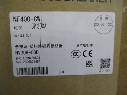 ノーヒューズブレーカ3P300A NF400-CW