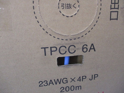 LANケーブル 薄青 200ｍ TPCC Category 6A TPCC6A 23AWGX 4P