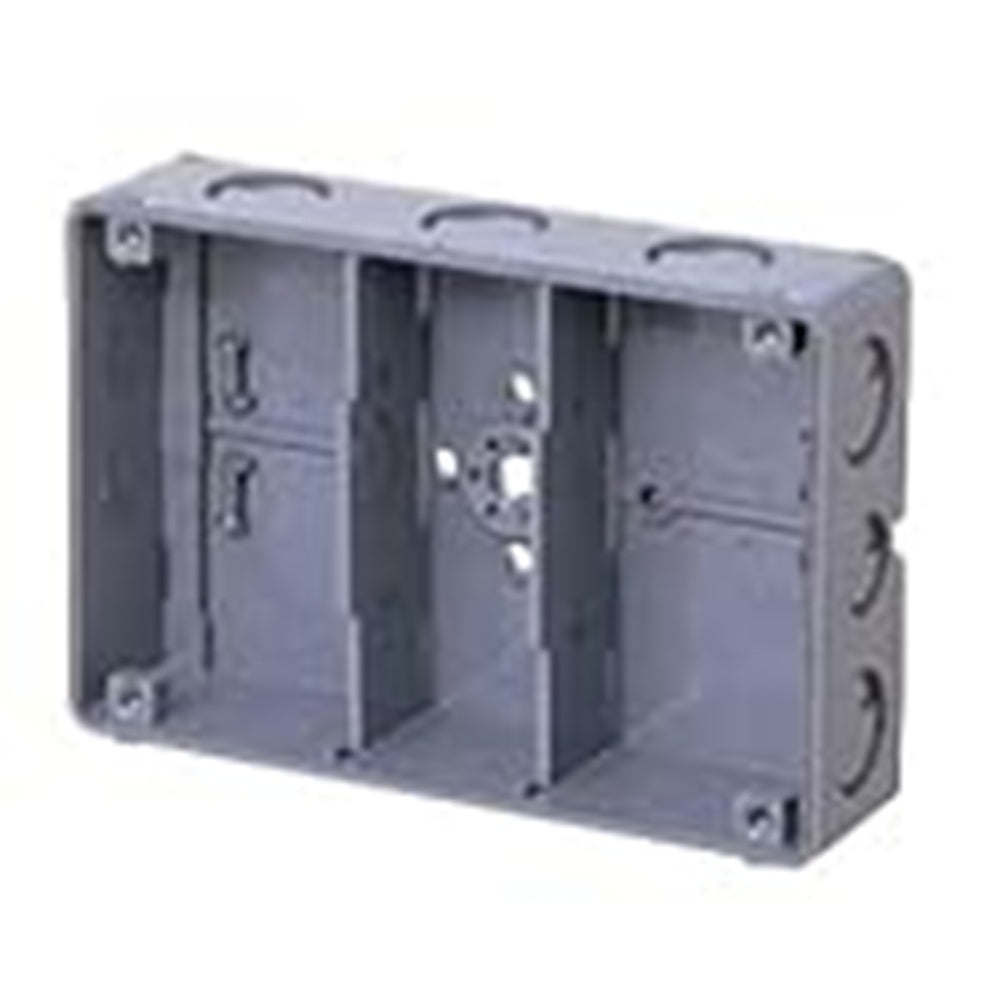 埋込スイッチボックス(塗代無・側面ノック付・3個用) 20個入 CSW-3N-O-20