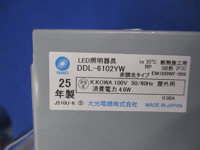 LEDダウンライト φ100 (電球色)２個入 DDL-6102YW