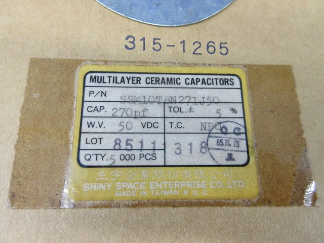 Cera.Cap. 5000個 270PF NPO