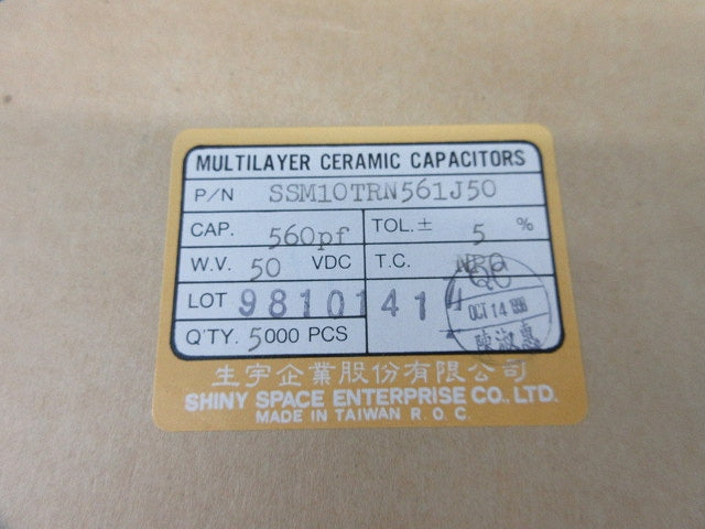 Cera.Cap. 5000個 560PF NPO (*)