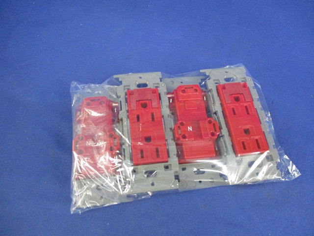 アースターミナル付接地ダブルコンセント(絶縁取付枠付)(4個入) JEC-BN-55GEK+BS-K