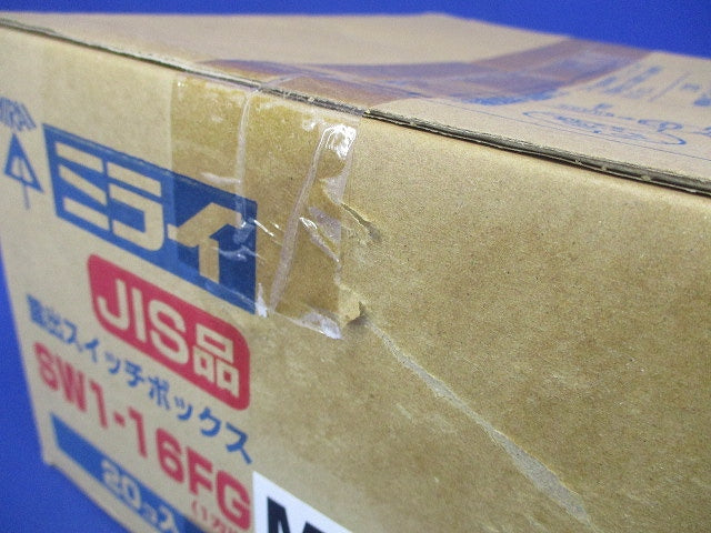 露出スイッチボックス ミルキーホワイト 20個入 SW1-16FGM-20