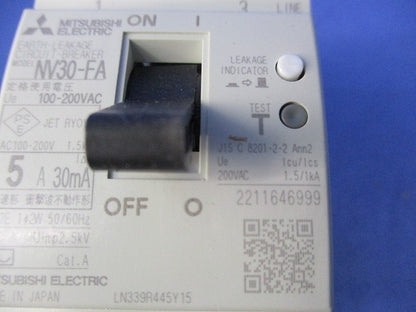 漏電遮断器2P2E5A NV30-FA