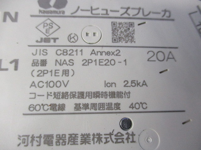 ノーヒューズブレーカー2P1E20A(2個入) NAS2P1E20-1