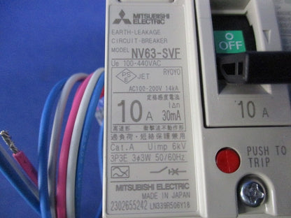 漏電遮断器3P3E10A NV63-SVF