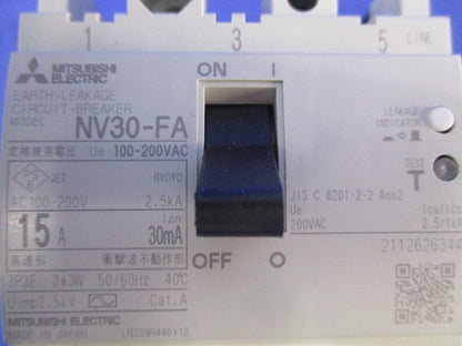 漏電遮断器3P10A NV30-FA
