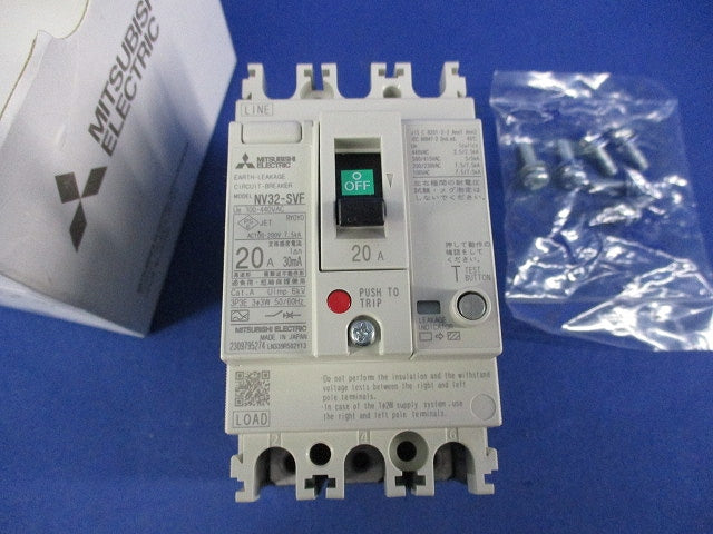漏電遮断器 3P3E20A NV32-SVF
