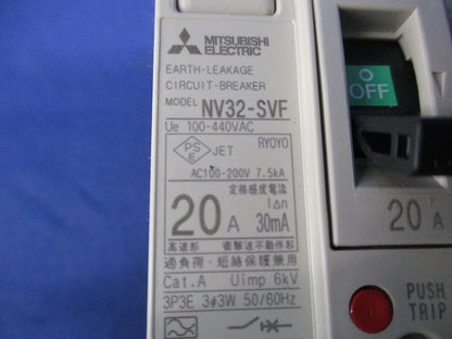 漏電遮断器 3P3E20A NV32-SVF