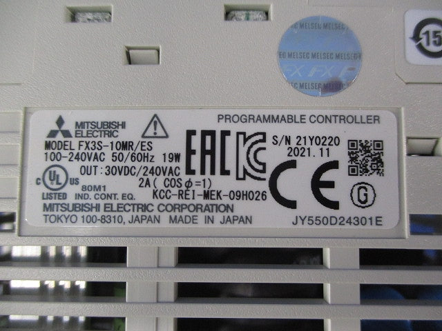 マイクロシーケンサ 基本ユニット FX3S-10MR/ES