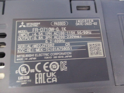 インバータ FR-D710W-0.1K