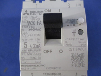 漏電遮断器2P2E5A NV30-FA