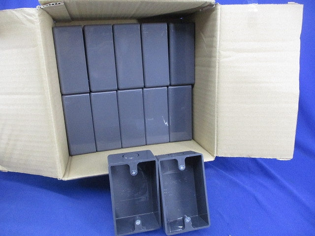 露出用スイッチボックス 無方出(12個入)グレー SW150